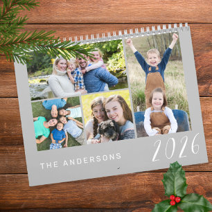 Calendário Fotos da família simples e minimalista 2026