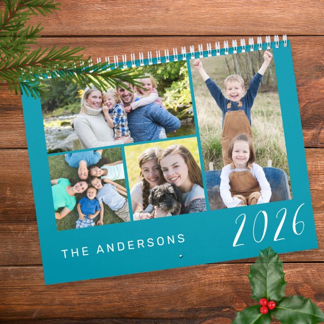 Calendário Fotos da família simples e minimalista 2026 (Criador carregado)