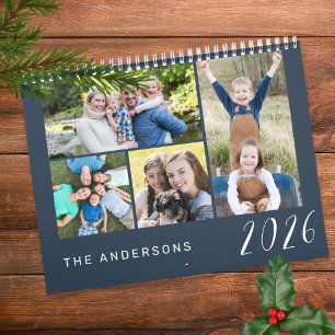 Calendário Fotos da família simples e minimalista 2026