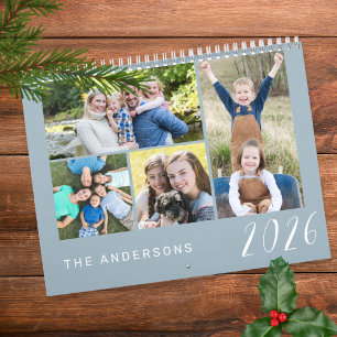 Calendário Fotos da família simples e minimalista 2026