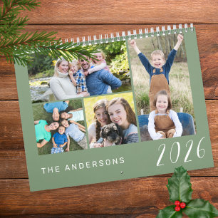 Calendário Fotos da família simples e minimalista 2026