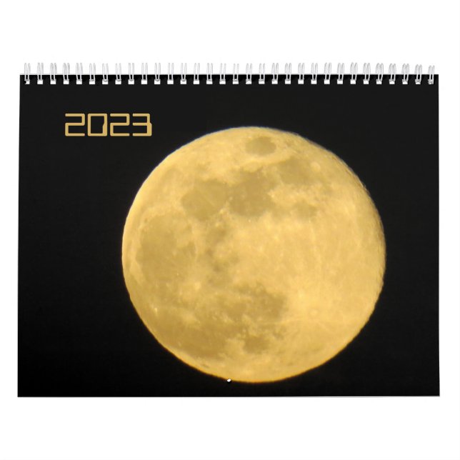 Calendário Fotos da lua em vários palcos e cores (Capa)