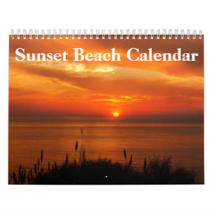 Calendário Fotos da Praia ao Pôr do Sol 2027