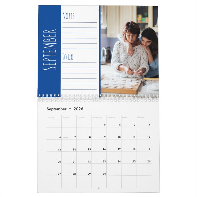 Calendário Fotos de família bonitas e divertidas. Notas e lis (Set 2026)