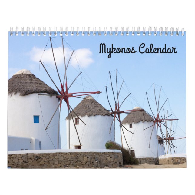 Calendário Fotos de Mykonos, piscina (Capa)