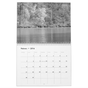 Calendario fotos de naturaleza en blanco o negro