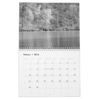 Calendario fotos de naturaleza en blanco o negro