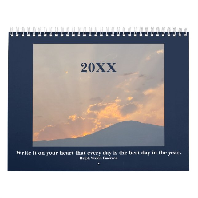 Calendário Fotos de Paisagem de Nevada com cotações Inspiraci (Capa)