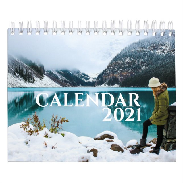 Calendário Fotos grandes modernas e simples 2021 (Capa)