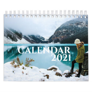Calendário Fotos grandes modernas e simples 2021