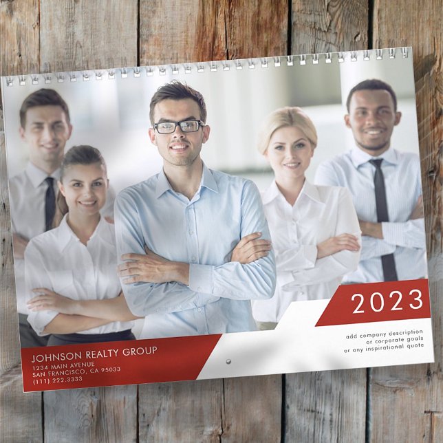 Calendário Fotos Personalizadas de Adicionar Nome de Empresa  (Criador carregado)