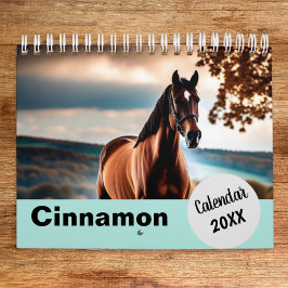 Calendário Fotos personalizadas de cavalos Criam seu próprio