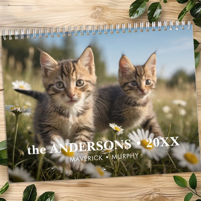 Calendário Fotos personalizadas para gatos de animais de esti (Criador carregado)