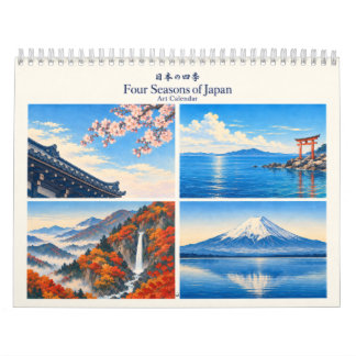 Calendário Four Seasons of Japan Woodblock Style Art