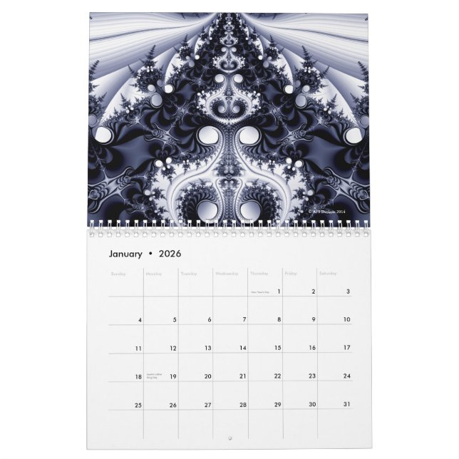 Calendário Fractals 2015 (Jan 2026)