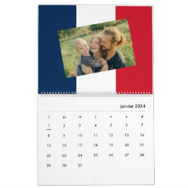 Calendário França | Adicione Sua Foto Sinalizador Francês 202