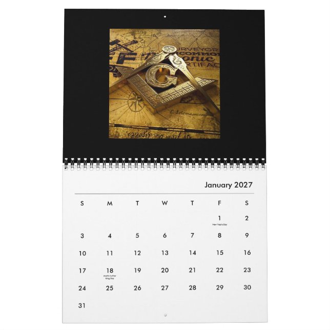 Calendário Freemason (Jan 2027)