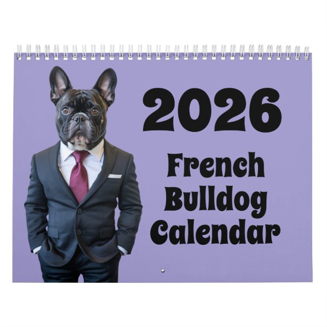 Calendário French Bulldog Calendar (Capa)