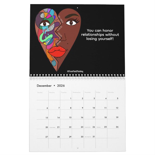 Calendário From Pain 2 Painting Calendar 2026 (Dez 2026)