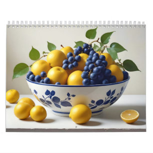 Calendário Frutas novas Assornos Comida saudável e colorido