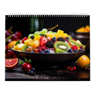 Calendário Frutas novas Assornos Comida saudável e colorido