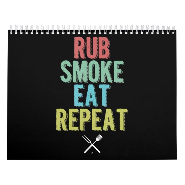 Calendário Fumador de carne grelhador de CHURRASCO de churras (Capa)