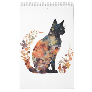 Calendário Fumos Flores Florais de Gato Preto