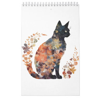 Calendário Fumos Flores Florais de Gato Preto