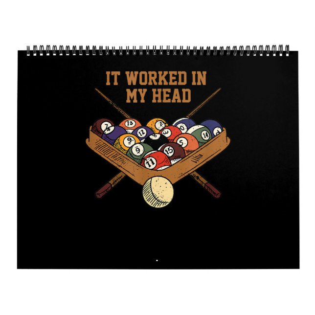 Calendário Funcionou Na Minha Cabeça Bilhar Piscina De 8 Bail (Capa)