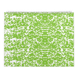 Calendário fundo abstrato verde e branco
