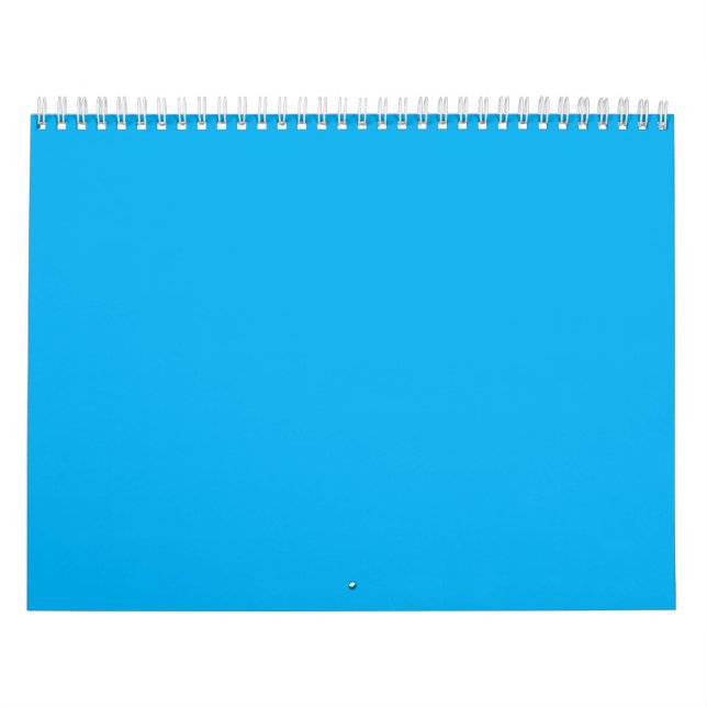 Calendário Fundo Azul Azure Sólido – Modelo Minimalista (Capa)