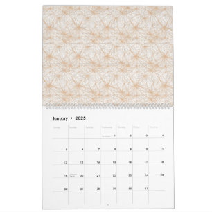Calendário fundo castanho com círculo