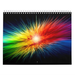 Calendário Fundo do arco-íris do espaço