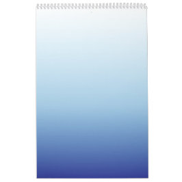 Calendário Fundo Gradiente Azul Mínimo