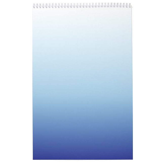 Calendário Fundo Gradiente Azul Mínimo (Capa)