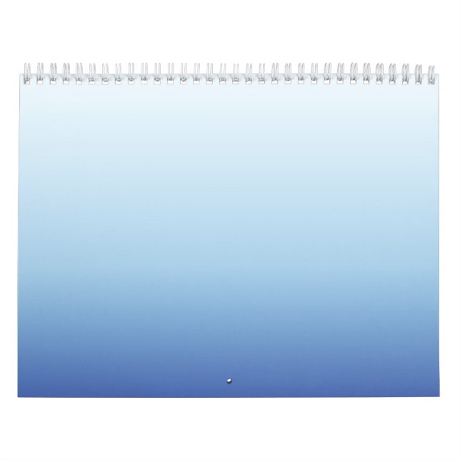 Calendário Fundo Gradiente Azul Mínimo (Capa)