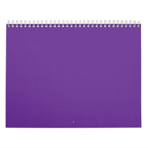 Calendário Fundo roxo sólido com um centavo quadrado branco