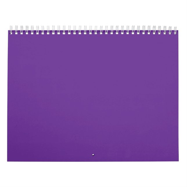 Calendário Fundo roxo sólido com um centavo quadrado branco (Capa)