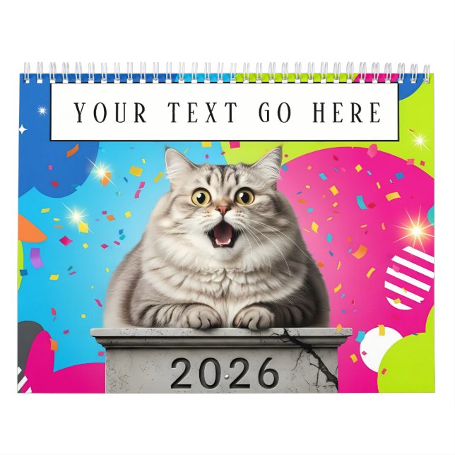 Calendário Funny Cat Meme Calendar 2026 (Capa)