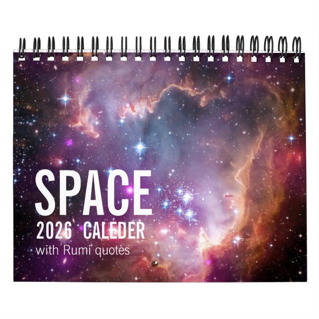 Calendário Galaxy Astronomy Universe Rumi Quotes Calender (Capa)