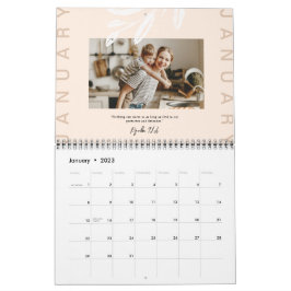 Calendário Galeria de Fotografias de Tons Naturais Elegantes 