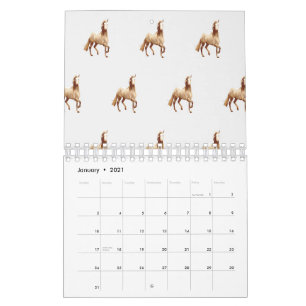 Calendário Galês Pony e Cob Horse Equestrian Watercolor