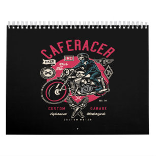 Calendário garagem personalizada de racer de café