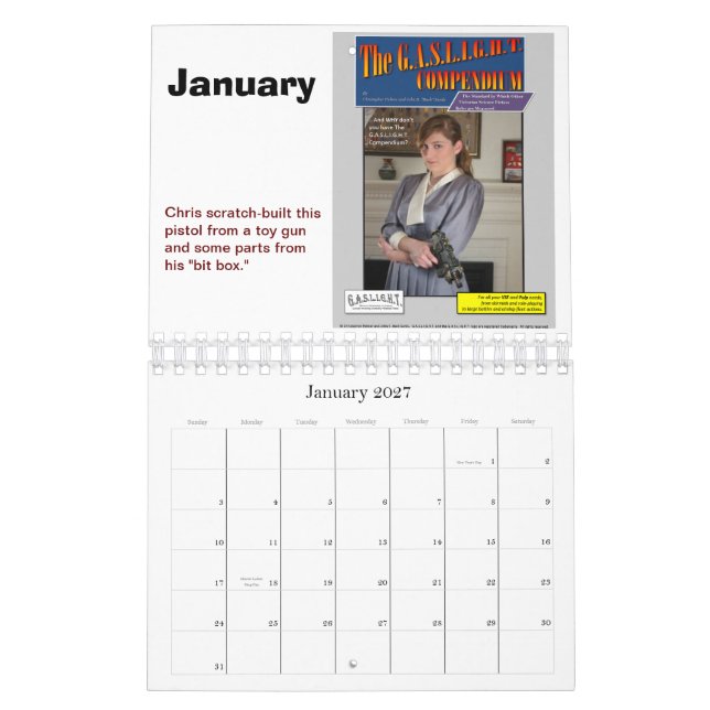 Calendário GASLIGHT 2012 (Jan 2027)
