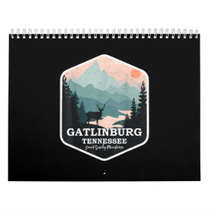 Calendário Gatlinburg Tennessee Excelente Montanhas Enfumaçad