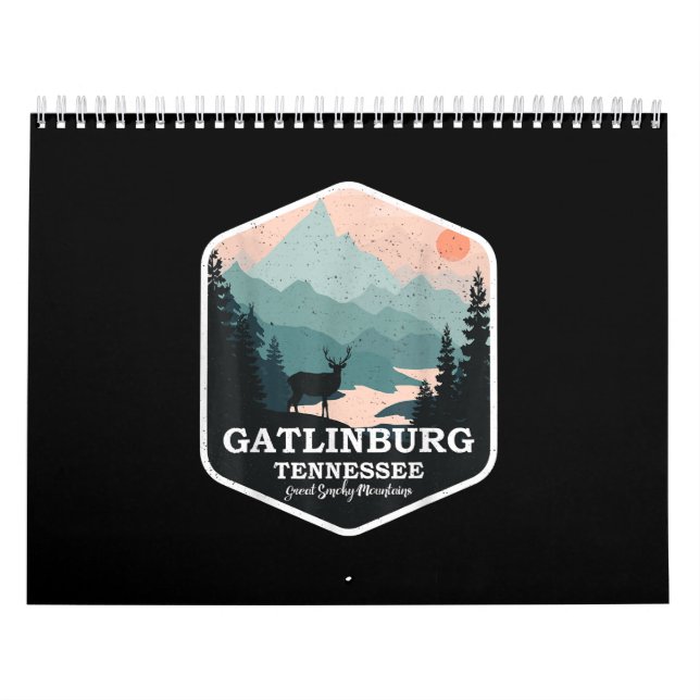 Calendário Gatlinburg Tennessee Excelente Montanhas Enfumaçad (Capa)