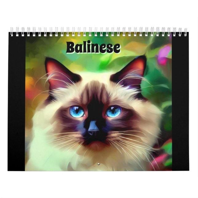 Calendário Gato Balinês (Capa)