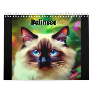 Calendário Gato Balinês