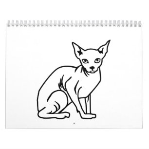 Calendário Gato da esfinge