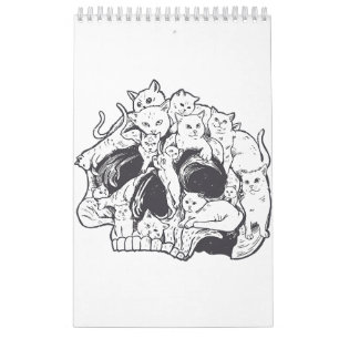 Calendário Gato de Gata com Arma de Aniversário e Custo de Ga